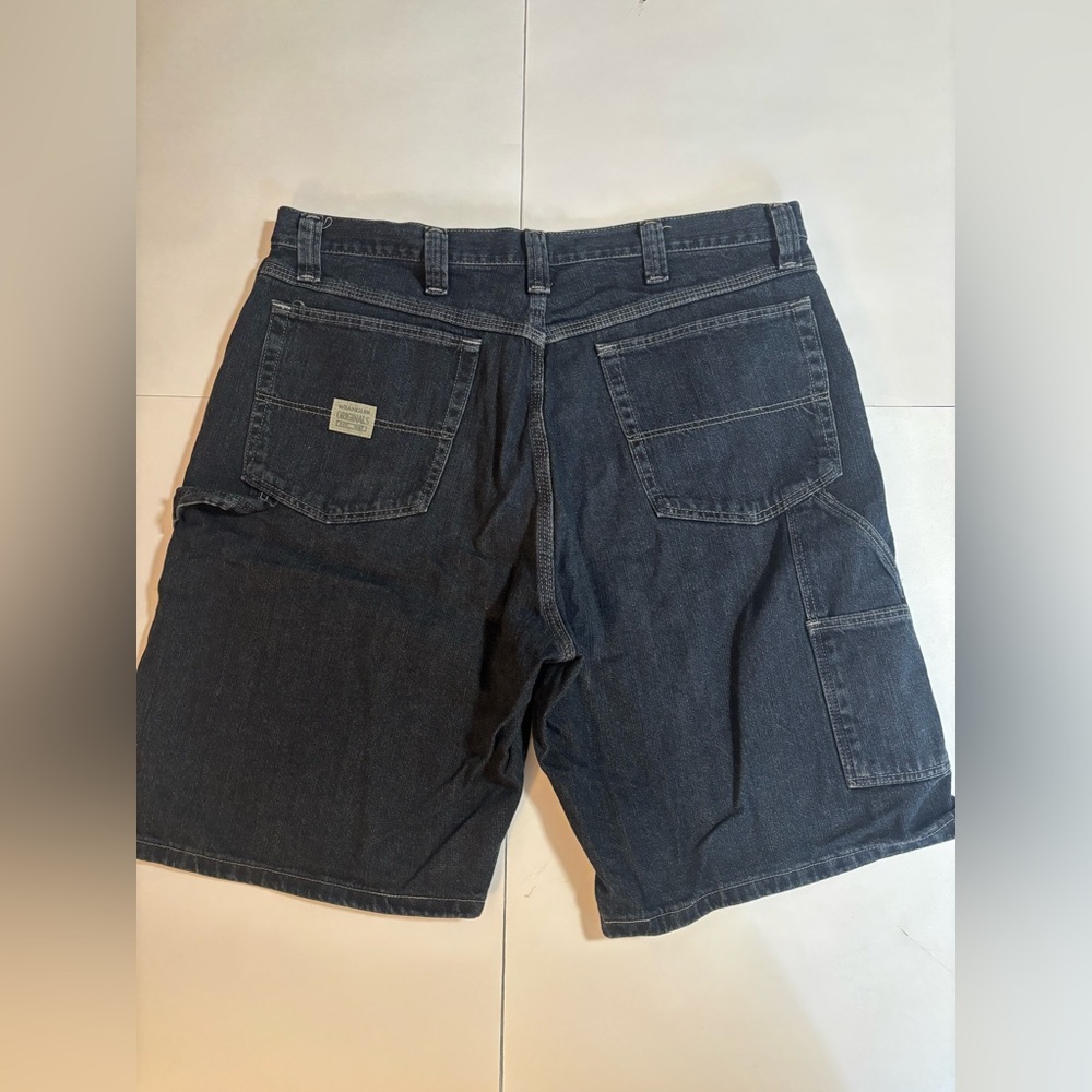 Wrangler Mens Carpenter Jean Shorts Size 36, Dark Blue